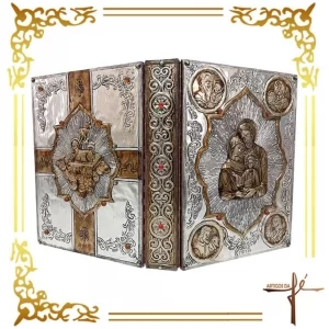 Capa de Evangeliário Artesanal - Ita - Sagrada Família - Silver - Cod. AF008 - Dimensões: 36x26x5,5cm