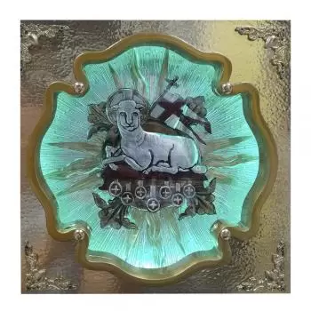 AF110 - Sacrário de balcão - Agnus Dei - Dimensões: 45x42x35cm - Peça Sob Encomenda