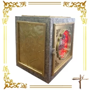 AF110 - Sacrário de balcão - Agnus Dei - Dimensões: 45x42x35cm - Peça Sob Encomenda