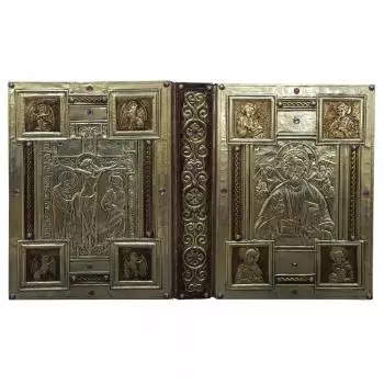 Capa de Evangeliário Artesanal - Sublimis - Ouro - Cod. AF017 - Edição Especial - Dimensões: 36X26X5,5cm