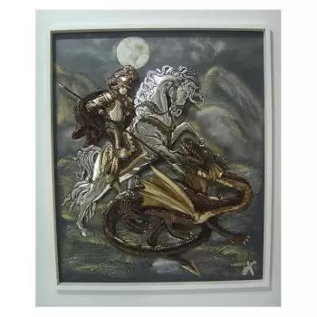 São Jorge - Dimensões: 100x60x6cm - Peça Sob Encomenda